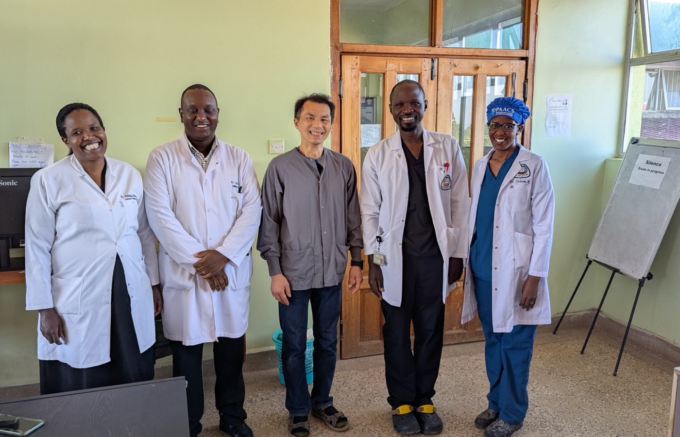 Charles Cheng with surgical residents and physicians in Africa